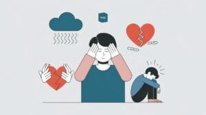illustration showing mental health problems people ignore
