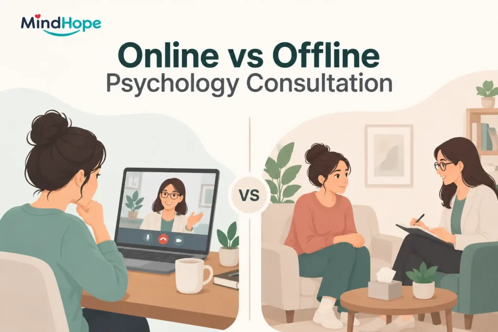 online vs offline psychology consultation